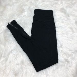 Athleta Black Leggings With Zipper Fasten Size XS